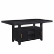 Yves Rubbed Charcoal Wood Counter Height Storage 7-Piece Dining Set