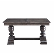 Hutchins Washed Espresso Wood 7-Piece Dining Set with 2 Upholstered Chairs