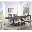 Hutchins Washed Espresso Wood 7-Piece Dining Set with 2 Upholstered Chairs