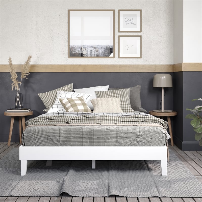 Steve Silver Nix Queen White Wood Platform Bed