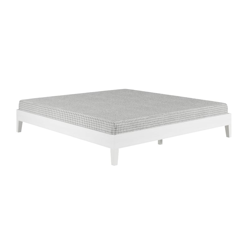 Steve Silver Nix King White Wood Platform Bed