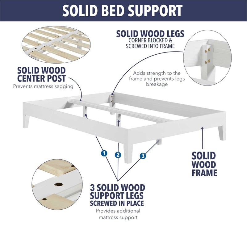 Steve Silver Nix King White Wood Platform Bed