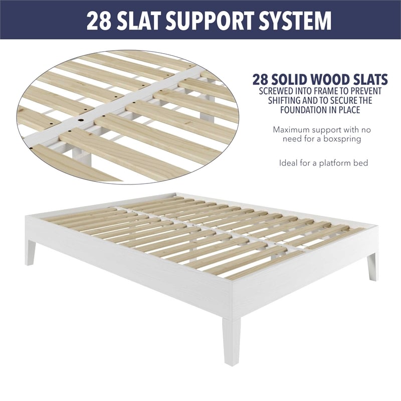 Steve Silver Nix King White Wood Platform Bed