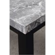 Steve Silver Company Napoli Marble Top Dining Table in Gray/Black Finish