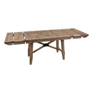 Riverdale Light Brown Distressed Wood Counter Table