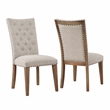 Riverdale Light Brown Distressed Wood 5-Piece Dining Set with Upholstered Chairs