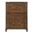 Steve Silver Milan Walnut Brown Wood 5-drawer Chest