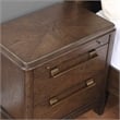 Milan Walnut Brown Wood 2-drawer Nightstand