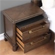 Milan Walnut Brown Wood 2-drawer Nightstand