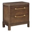 Milan Walnut Brown Wood 2-drawer Nightstand