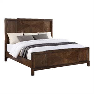 steve silver milan walnut brown wood king bed