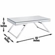 Alfresco Mirrored Glass and Chrome Metal 3-Piece Occasional Set