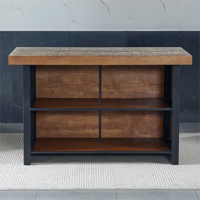 Tyler Chestnut Wood Finish 3-piece Home Bar