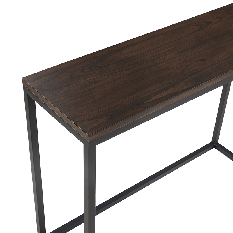 Yukon Walnut and Black Metal Counter Bar Set