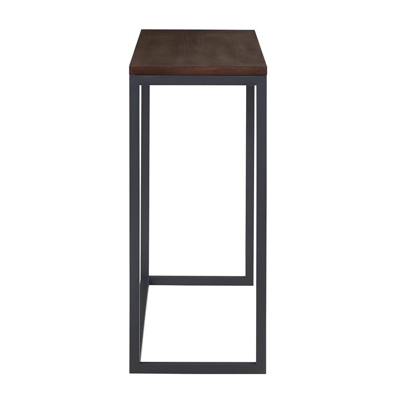 Yukon Walnut and Black Metal Counter Bar Set