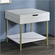 Whitman White Wood and Brass 3-piece Occasional Set