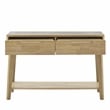 Calgary Natural Finish with Gray Stone Sofa Table