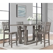 Toscana Gray Wood 5-Piece Counter Height Dining Set