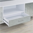 Steve Silver Mirage White Wood and Chrome 58