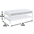 Mirage White Wood and Chrome 3-Piece Occasional Set