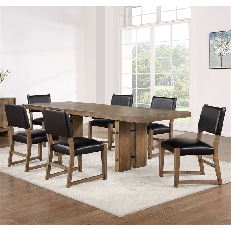 Atmore Dark Driftwood 7-Piece Wood Dining Set