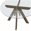 Wade Mocha Brown Wood and Glass Top Dining Table