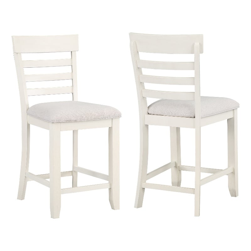 Steve Silver Hyland Off White Wood Counter Chair