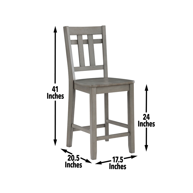 Steve Silver Toscana Gray Wood Counter Chair