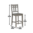 Steve Silver Toscana Gray Wood Counter Chair