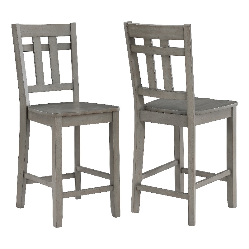 Steve Silver Toscana Gray Wood Counter Chair
