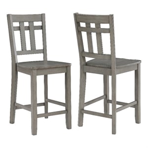Steve Silver Toscana Gray Wood Counter Chair