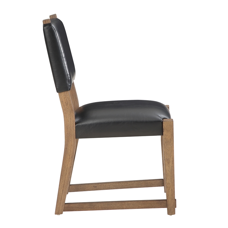 Steve Silver Atmore Dark Driftwood Wood Side Chair