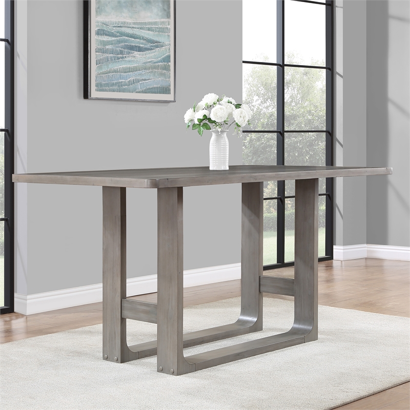 Toscana Gray Wood 7-Piece Counter Height Dining Set