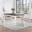 Heston 5-piece Weathered White Wood Dining Set