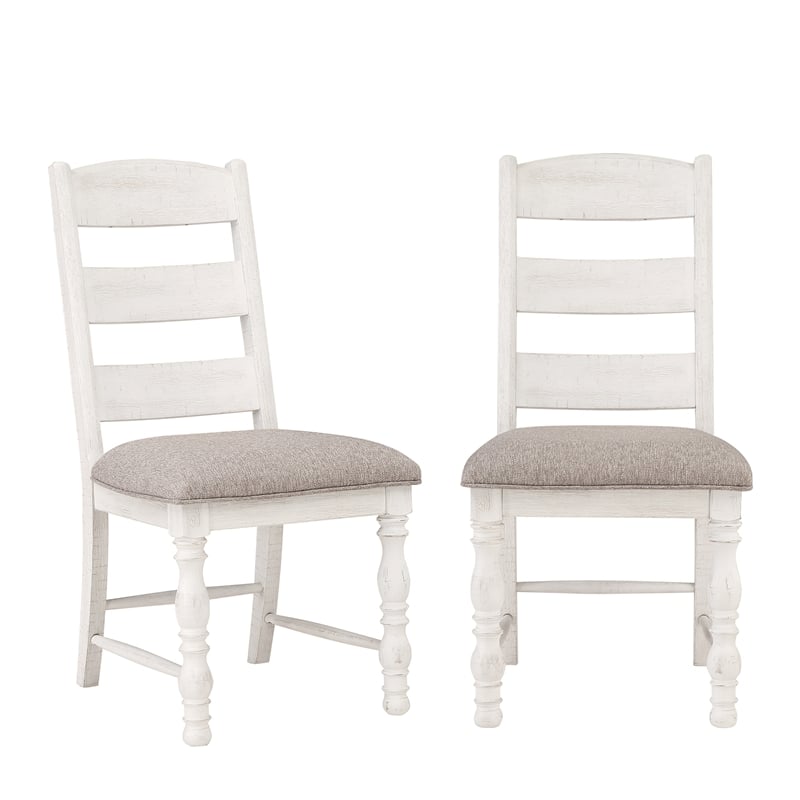 Heston 5-piece Weathered White Wood Dining Set
