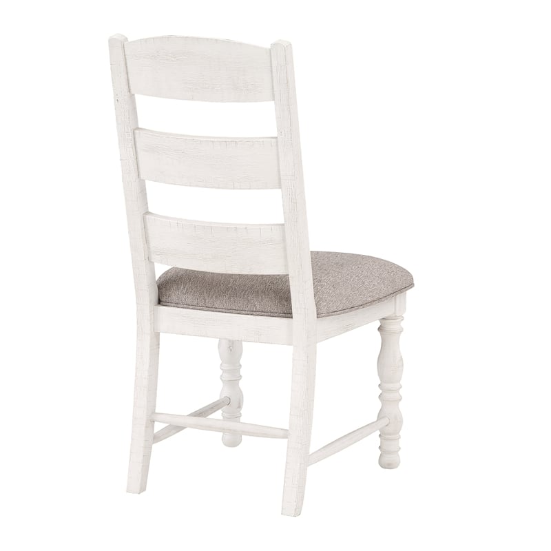 Heston 5-piece Weathered White Wood Dining Set