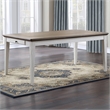 Pendleton 72 in. Ivory and Brown Wood Dining Table
