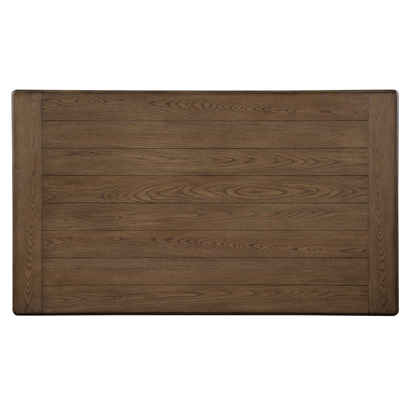 Pendleton 72 in. Ivory and Brown Wood Dining Table