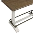 Pendleton Ivory and Brown Wood Counter Height Gathering Table