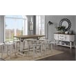 Pendleton Ivory and Brown Wood Counter Height Gathering Table