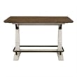 Pendleton Ivory and Brown Wood Counter Height Gathering Table