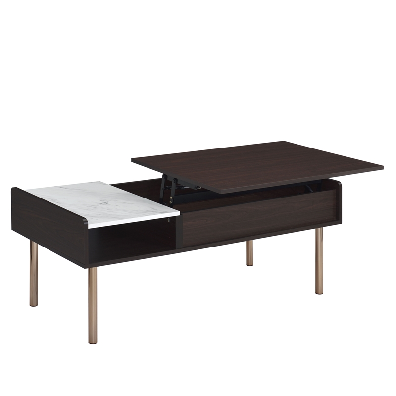 Carrie Walnut Finished Wood Lift-Top Cocktail Table