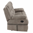 Steve Silver Abilene Polyester Manual Reclining Sofa w/Dropdown Console in Brown