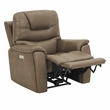 Steve Silver Adelaide Polyester Upholstered Double PWR ZG Recliner in Brown