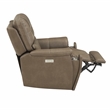 Steve Silver Adelaide Polyester Upholstered Double PWR ZG Recliner in Brown
