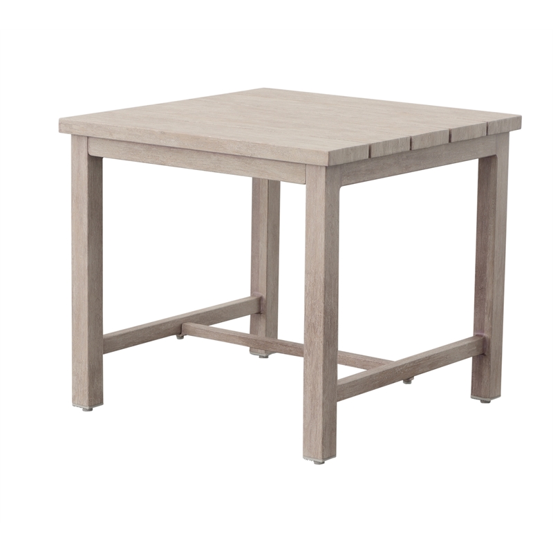 Steve Silver Blakley Powder-Coated Aluminum End Table in White Washed