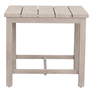 Steve Silver Blakley Powder-Coated Aluminum End Table in White Washed