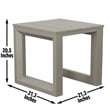 Steve Silver Dalilah Patio Square Aluminum End Table in Gray