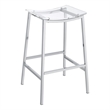 Steve Silver Zena Backless Bar Stool with Acrylic Seat in Clear (Set of 2)