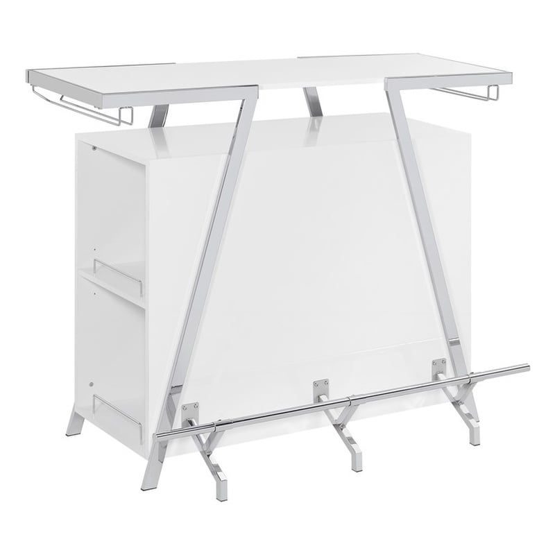 Steve Silver Zena Engineered Wood Bar Table w/LED lights in White